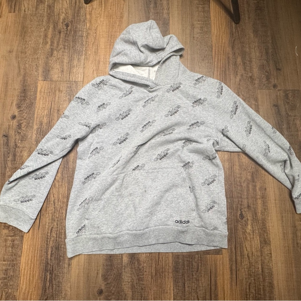 Adidas Gray Boys Sweatshirt Casual Pullover
